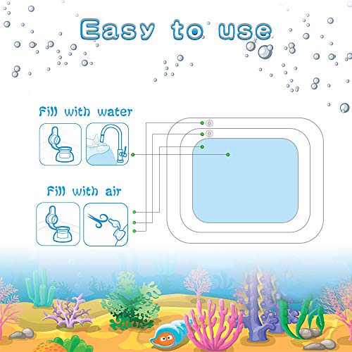 aovowog Cojín de Agua Inflable 100 * 80cm,Alfombra Inflable del Agua para Bebé Inflable Tapete de Bebés Estera de Agua de PVC Entretenimiento de Agua y la Estimulación del Crecimiento de Bebé