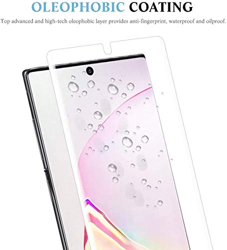 apiker 4 Unidades Protector Pantalla Soft TPU Compatible con Samsung Note 10 Plus/Note 10+, 6.8 Pulgadas, Cobertura Máxima, Sin Burbujas, Sin Aplicación Húmeda, 24 Horas de Autocuración