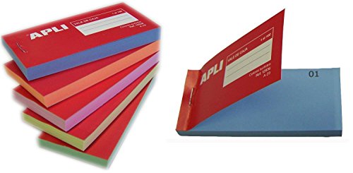 APLI 12936 - Talonario vales de caja 1-100, colores surtidos
