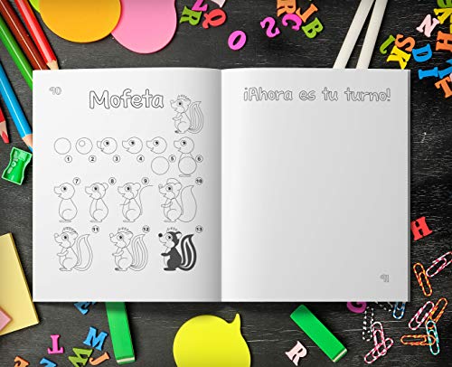 Aprender a dibujar animales: Cuaderno de dibujo artistico para niños – Motricidad fina – Aprender a dibujar animales