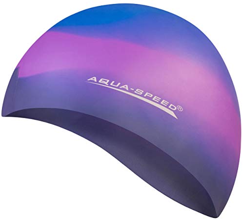 Aqua-Speed Bunt Silicone s Multicolor Gorro de natación, Hombre, Morado/Rosa Oscuro/Azul Marino, Talla única