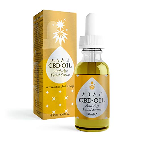 ARAE CBD - Aceite Serum 10ml (2.5% de CBD) - Aceite para la Piel 100% natural - Hecho a base de Aceite de Semillas, Extracto de Cáñamo Orgánico y Cannabidiol