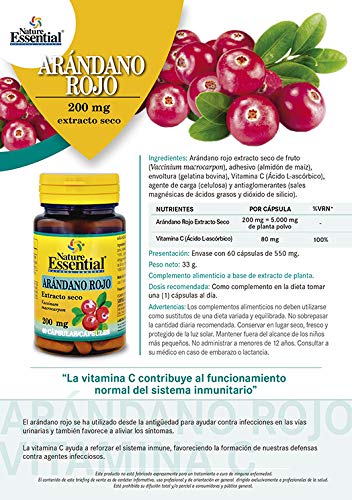Arandano rojo 5000 mg. (ext. seco 200 mg.) 60 capsulas