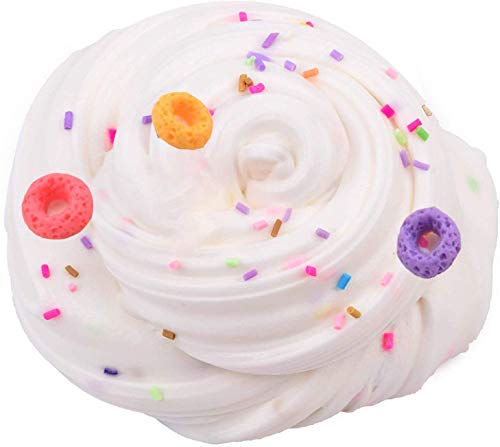 Arcilla Seca al Aire,White Cake Butter Fluffy Slime, Putty Soft Strechy Non-Sticky Cake Charm Butter Slime Supplies Stress Relief DIY Toy for Girls and Boys 7oz
