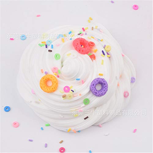 Arcilla Seca al Aire,White Cake Butter Fluffy Slime, Putty Soft Strechy Non-Sticky Cake Charm Butter Slime Supplies Stress Relief DIY Toy for Girls and Boys 7oz