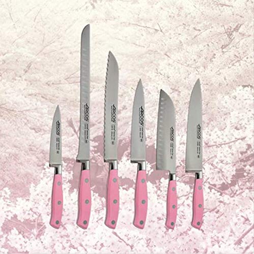 Arcos 233554 Cuchillo Santoku Riviera Rose, Metal, Rosa
