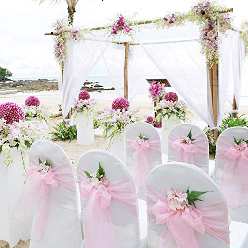 Arcos de silla, 2 piezas de color rosa banquete de boda decoración de la silla