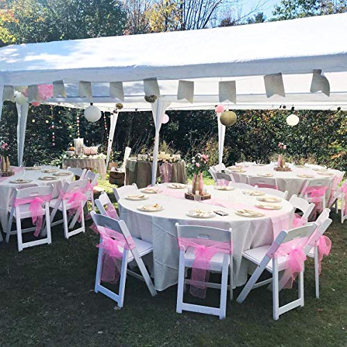 Arcos de silla, 2 piezas de color rosa banquete de boda decoración de la silla