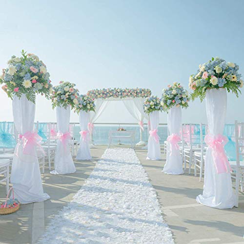 Arcos de silla, 2 piezas de color rosa banquete de boda decoración de la silla