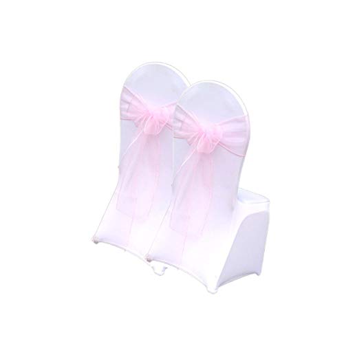 Arcos de silla, 2 piezas de color rosa banquete de boda decoración de la silla