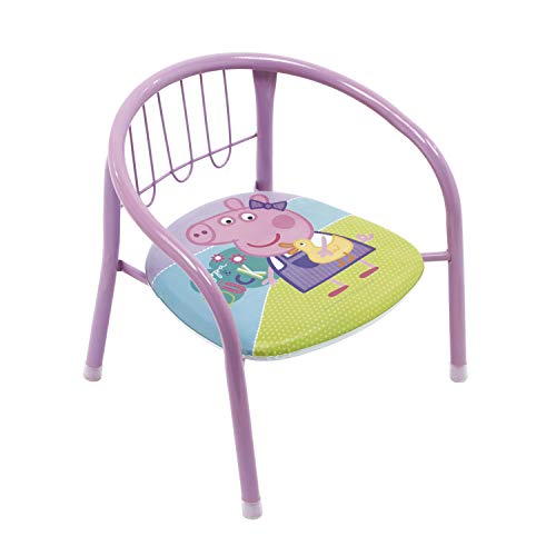 ARDITEX PP11863 Silla de Metal de 35.5x30x33.5cm de EONE-Peppa Pig