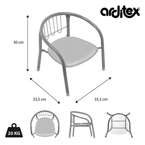 ARDITEX PP11863 Silla de Metal de 35.5x30x33.5cm de EONE-Peppa Pig