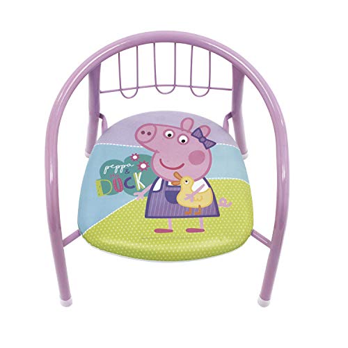 ARDITEX PP11863 Silla de Metal de 35.5x30x33.5cm de EONE-Peppa Pig