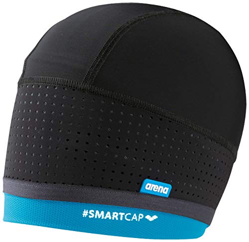 Arena Gorro de natación Unisex smartcap Swimming, Mujeres, Black-Turquoise, M