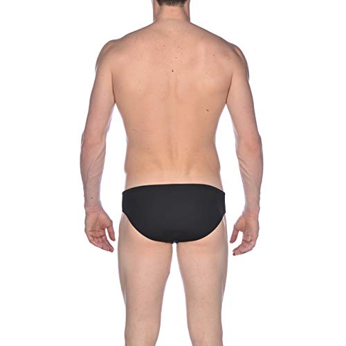 Arena M Brief Bañador Slip Hombre Essentials, Black-Yellow Star, 90