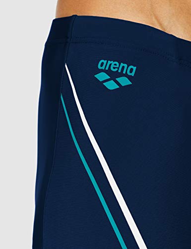 ARENA Men Jammer Straightline Bañador, Hombre, Navy-Turquoise-White, 36