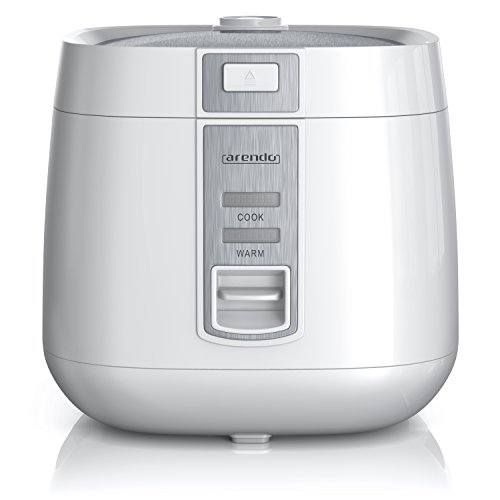 arendo - Arrocera vaporera - Función de cocción al Vapor - Capacidad de 1,4 L - con Olla Interior Antiadherente extraíble Tapa Vaso medidor Espumadera Accesorio para cocer al Vapor - 540 W