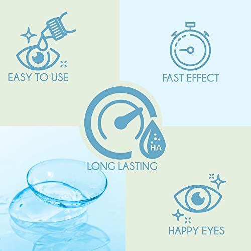 ARI EYE DROPS gotas oculares - 2 x 10ml gotas oculares con hialuron contra la sequedad de los ojos - hidratante y calmante - paquete doble