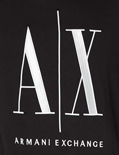 Armani Exchange Icon Sweat Sudadera, Negro (Black 1200), Large para Hombre