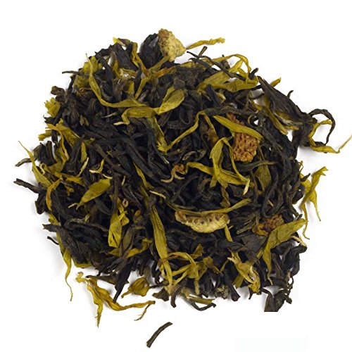Aromas de Té - Pirámides de Té Verde Jengibre - Con Cáscaras de Naranja, Flores de Caléndula y Aromas Naturales de Limón - Diurético - 20 pirámides