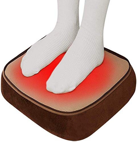ARONT 2-en-1 Masajeador de Pies Shiatsu Eléctrico Masaje de Espalda con Calor Función de Amasamiento Vibración Cubierta Desmontable y Lavable, Para el Hogar y Oficina