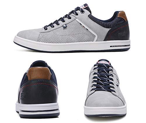 ARRIGO BELLO Zapatos Hombre Vestir Casual Zapatillas Deportivas Running Sneakers Corriendo Transpirable Tamaño 40-46 (44 EU, Gris)