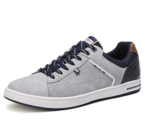 ARRIGO BELLO Zapatos Hombre Vestir Casual Zapatillas Deportivas Running Sneakers Corriendo Transpirable Tamaño 40-46 (44 EU, Gris)
