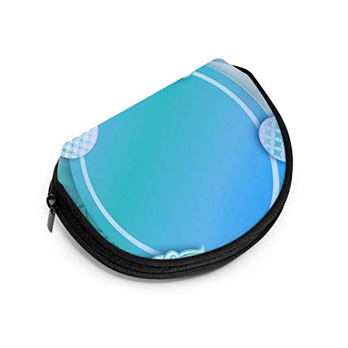 Arte de Papel Marco Azul Japón Ola Naturaleza Mujeres Chinas Niñas Shell Cosmético Maquillaje Bolsa de Almacenamiento Monedas de Compras al Aire Libre Monedero Organizador