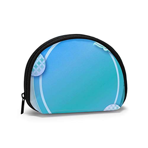 Arte de Papel Marco Azul Japón Ola Naturaleza Mujeres Chinas Niñas Shell Cosmético Maquillaje Bolsa de Almacenamiento Monedas de Compras al Aire Libre Monedero Organizador