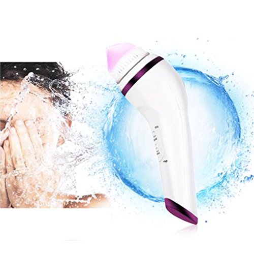 Artefacto Eléctrico De Lavado Facial Instrumento Limpiador Impermeable De Masaje Ultrasónico Instrumento Limpiador De Poro Facial Multifuncional (200 * 55 * 55MM)