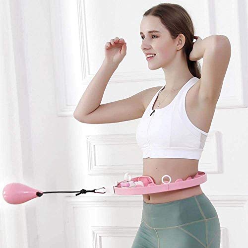 ARTF Inteligente del aro de Hula-Fitness, Rosa Auto-Spinning Hula Hoop inteligente Contando aro de Hula de equipos deportivos, vientre Pérdida de Peso Pérdida de quema de grasa desmontable de Hula Hoo