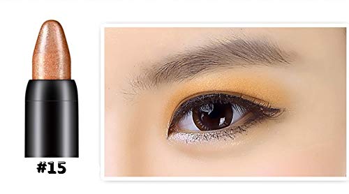 Artist Eyeliner Super Liner, Lápiz de Ojos Trazo Fino y Grueso, Lápices delineadores de ojos, para mujer, de moda, suave, resistente al agua, herramienta de maquillaje (Dorado Marrón)