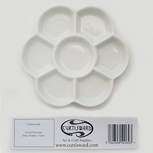 Artistas Curtisward blanca clásica porcelana paleta Daisy.