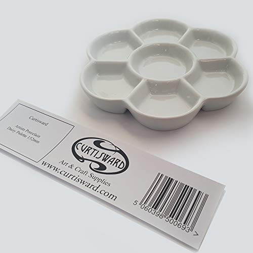 Artistas Curtisward blanca clásica porcelana paleta Daisy.