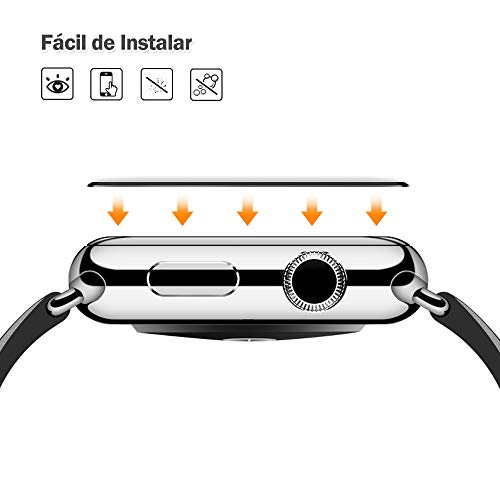 AsBellt Protector Pantalla para Apple Watch 44mm Series 6 5 4 SE Cristal Vidrio Templado para iWatch 44mm Serie 6/5/4/SE Hermès, Nike+ Edition
