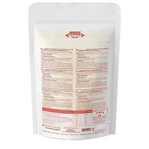 ASHWAGANDHA ECOLÓGICA EN POLVO * 50 raciones / 250 g * Planta adaptógena * Referencia en medicina Ayurveda * Propiedades afrodisiacas, estimulantes y rejuvenecedoras* Fabricado en Francia