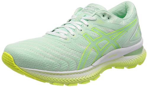 Asics Gel-Nimbus 22, Zapatilla de Correr para Mujer, Vert Menthe Jaune Fluo, 39 EU