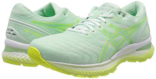 Asics Gel-Nimbus 22, Zapatilla de Correr para Mujer, Vert Menthe Jaune Fluo, 39 EU