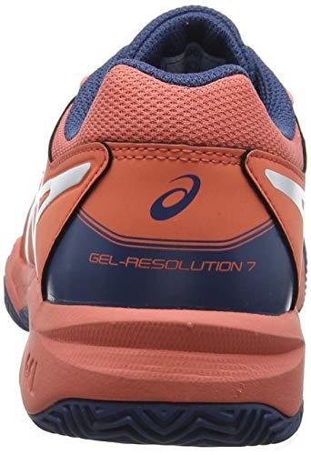 Asics Gel-Resolution 7 Clay GS, Zapatillas de Tenis Unisex Niños, Rojo (Papaya/White 701), 37 EU