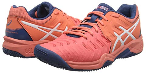 Asics Gel-Resolution 7 Clay GS, Zapatillas de Tenis Unisex Niños, Rojo (Papaya/White 701), 37 EU