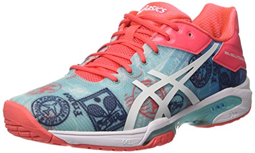 Asics Gel-Solution Speed 3 L.e. Paris, Zapatillas de Deporte para Mujer, Multicolor (Diva Blue/White/Dive Pink), 36 EU