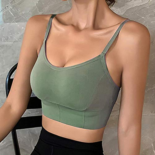 ASIG Women Tank Crop Top Seamless Underwear Female Crop Tops Sexy Lingerie Intimates with Removable Padded Camisole,1WHITE,for 40-70kg