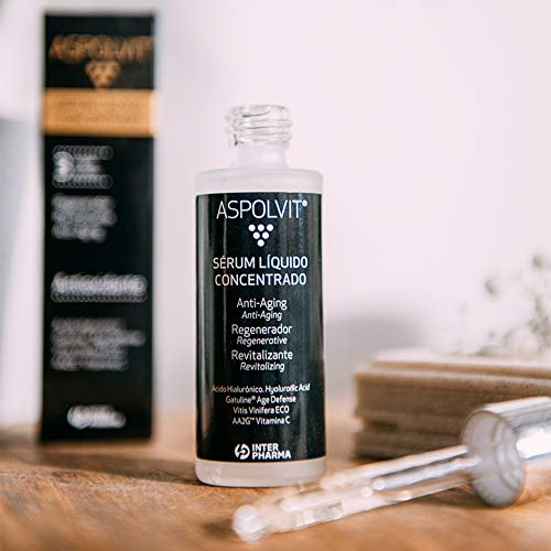 Aspolvit – Serum Facial Mujer Vitamina C – Serum Ácido Hialurónico y Vitamina E – Serum Hidratante Antiedad y Antioxidante – Envase con gotero - 30 ml