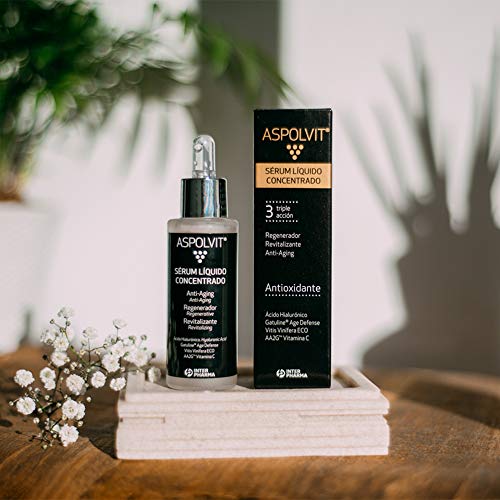 Aspolvit – Serum Facial Mujer Vitamina C – Serum Ácido Hialurónico y Vitamina E – Serum Hidratante Antiedad y Antioxidante – Envase con gotero - 30 ml