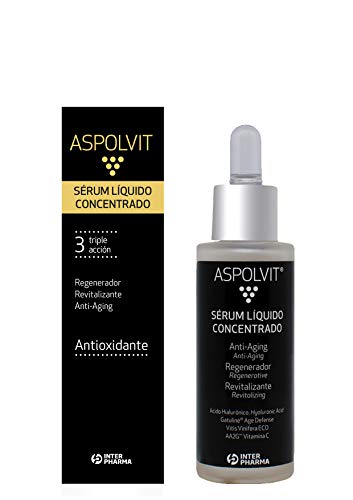 Aspolvit – Serum Facial Mujer Vitamina C – Serum Ácido Hialurónico y Vitamina E – Serum Hidratante Antiedad y Antioxidante – Envase con gotero - 30 ml