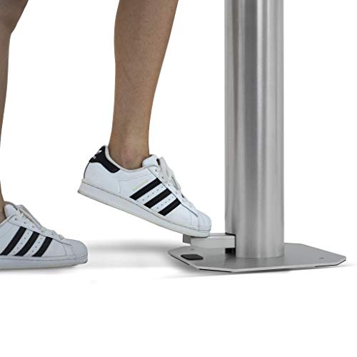 ASTREEA Dispensador de desinfectante de manos de acero quirúrgico con pedal, sin contacto