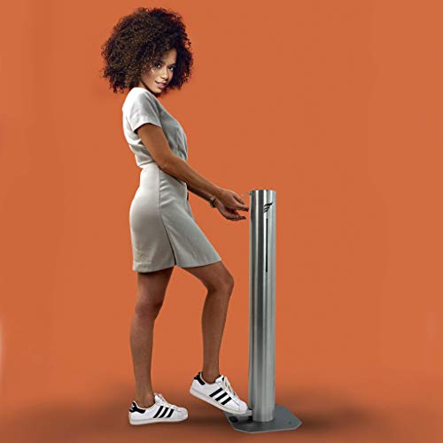 ASTREEA Dispensador de desinfectante de manos de acero quirúrgico con pedal, sin contacto