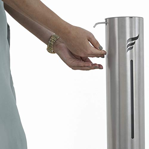 ASTREEA Dispensador de desinfectante de manos de acero quirúrgico con pedal, sin contacto