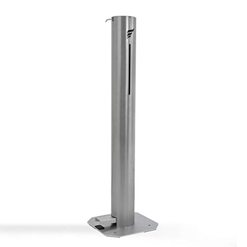 ASTREEA Dispensador de desinfectante de manos de acero quirúrgico con pedal, sin contacto