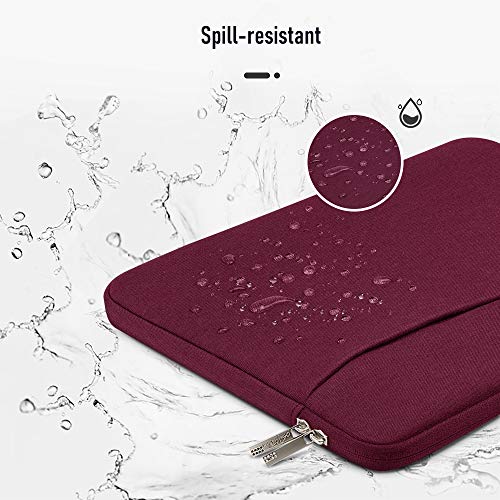 AtailorBird Funda Ordenador Portatil 15,6 Pulgadas,Bolsa pc Portátil Impermeable Anti-rasguños Antigolpes,Funda 15,6" Acolchada per Laptop/Notebook/MacBook/Chromebook -Bordeaux